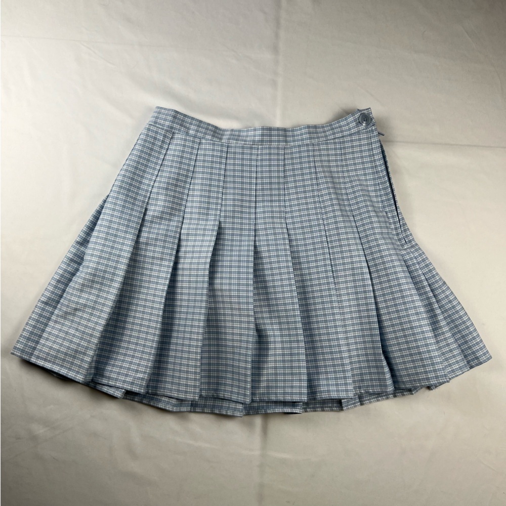 Rewind - Women’s Skirt - Pleated - Medium - Blue and White Plaid